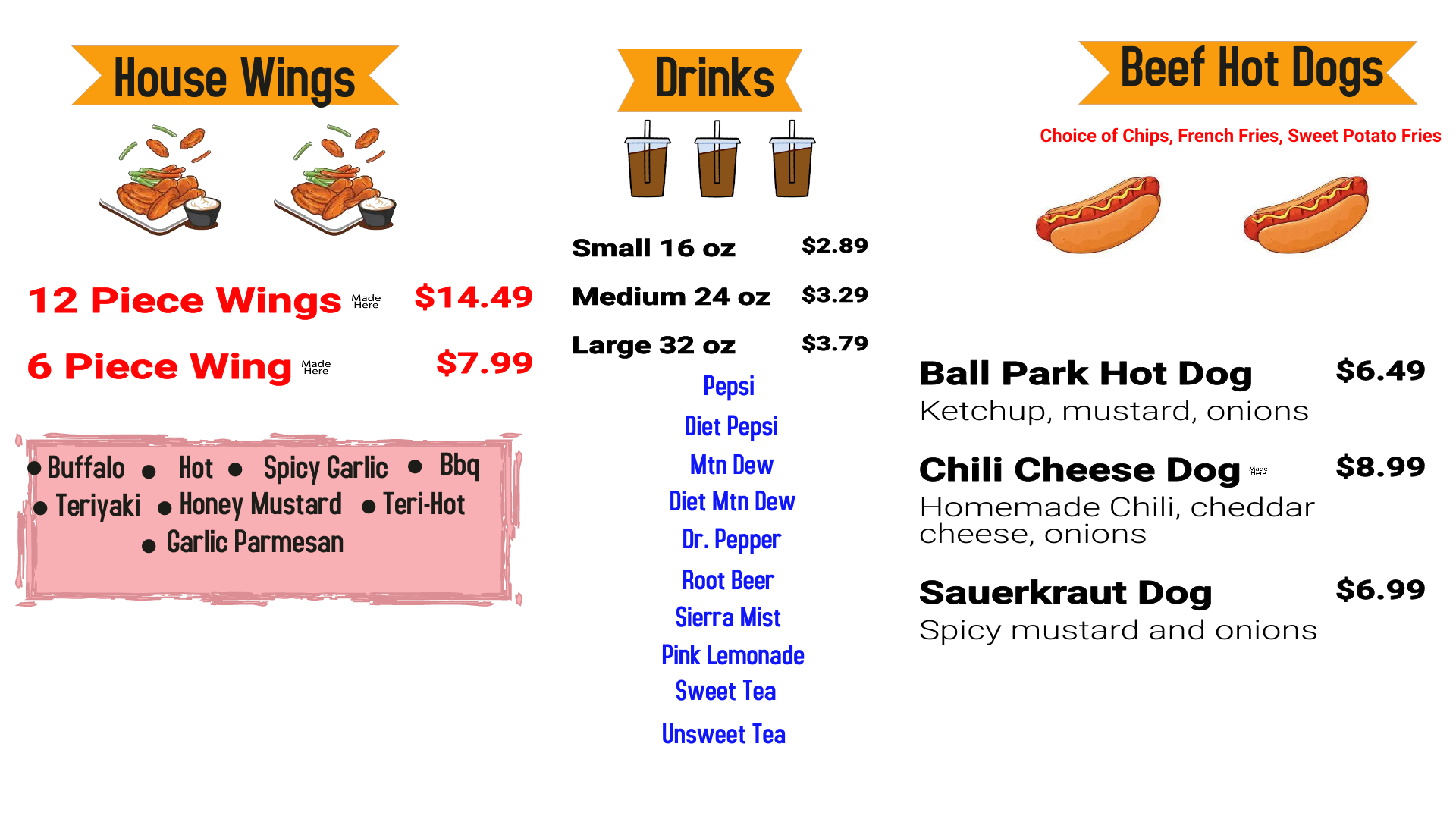 Menu Page 3