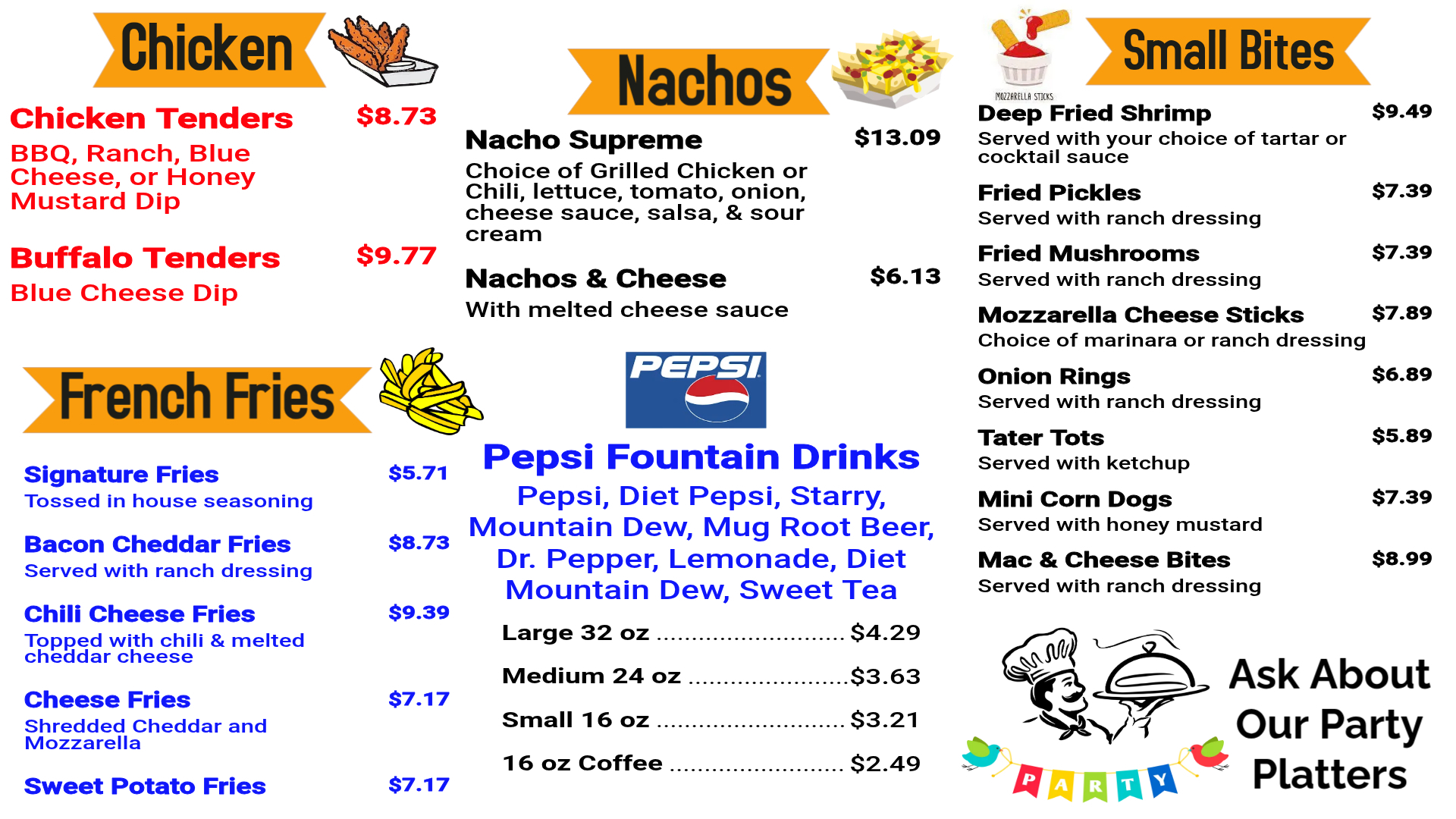 Menu Page 1